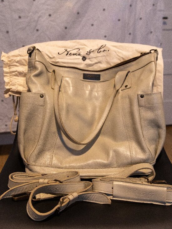 Cream Leather Nena and Co The Perfect Bag main image 2